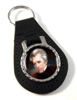 President Andrew Jackson Leather Key Fob