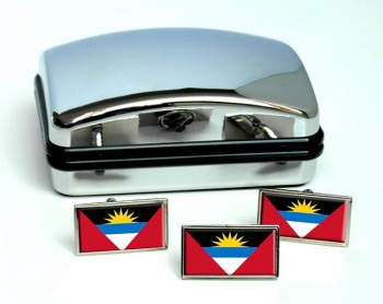 Antigua-and-Barbuda Flag Cufflink and Tie Pin Set