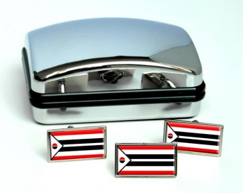 Arapaho Nation (Tribe) Flag Cufflink and Tie Pin Set