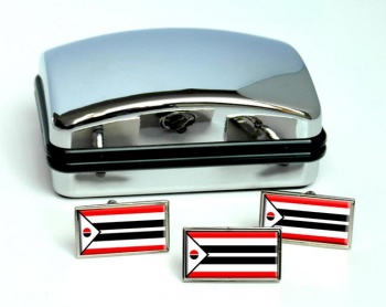 Arapaho Nation (Tribe) Flag Cufflink and Tie Pin Set