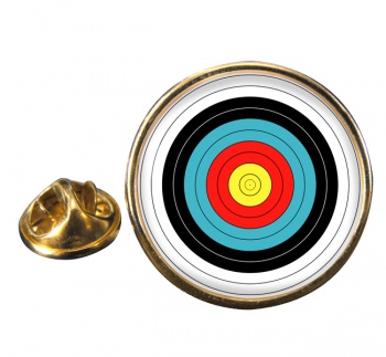 Archery Target Round Pin Badge