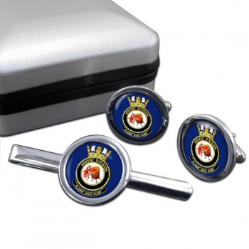 Ardent Division R.A.N. Round Cufflink and Tie Clip Set