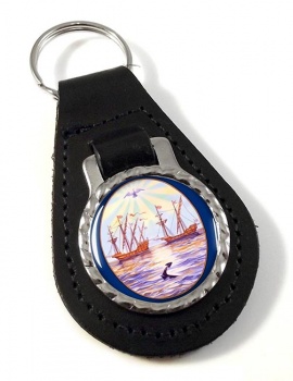 Argentine Buenos Aires City Leather Key Fob