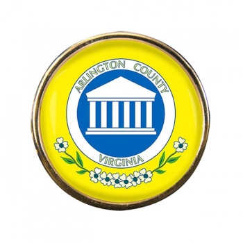 Arlington VA Round Pin Badge