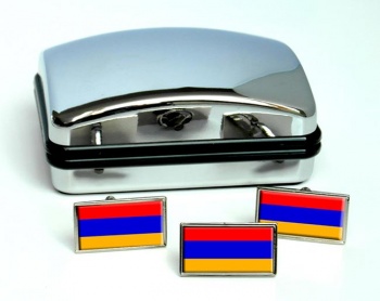 Armenia Flag Cufflink and Tie Pin Set
