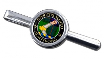 Armstrong Vambraced Scottish Clan Round Tie Clip