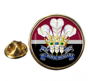 10th Royal Hussars (Prince of Wales's Own) (British Army) Round Pin Badge