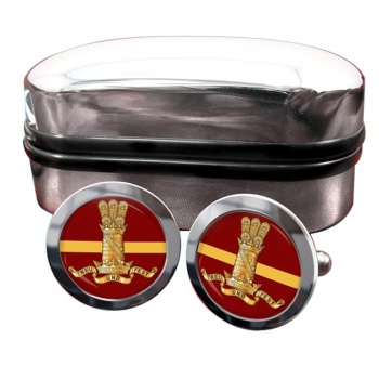 11th Hussars (Prince Alberts Own) (British Army) Round Cufflinks