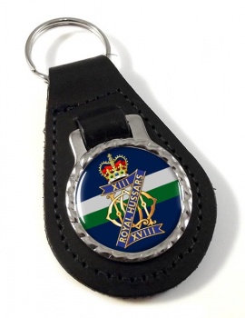 13th-18th Royal Hussars (Queen Mary's Own) British Army Leather Key Fob
