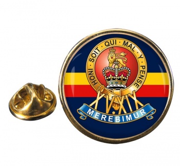 15th-19th The King's Royal Hussars (British Army) Round Pin Badge