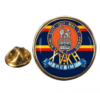 15th The King's Hussars (British Army) Round Pin Badge