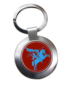 1st Airborne Division (British Airborne Forces) Chrome Key Ring