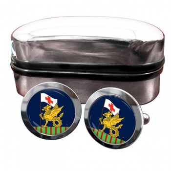 243 Field Hussars (British Army) Round Cufflinks
