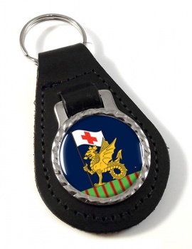 243 Field Hussars (British Army) Leather Key Fob
