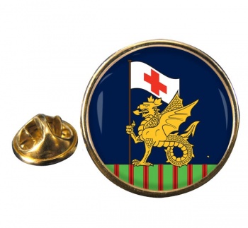 243 Field Hussars (British Army) Round Pin Badge