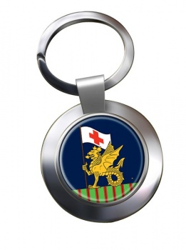 243 Field Hussars (British Army) Chrome Key Ring