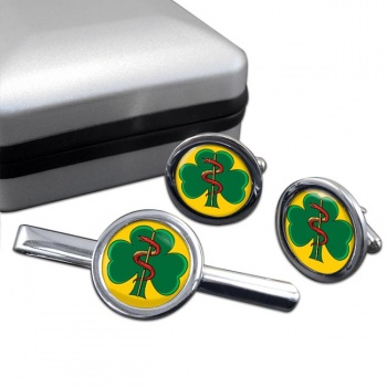 253 Medical Regiment (British Army) Round Cufflink and Tie Clip Set
