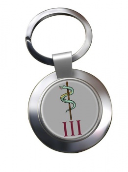 3 Medical Regiment (British Army) Chrome Key Ring