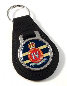 4th Queen's Own Hussars (British Army) Leather Key Fob