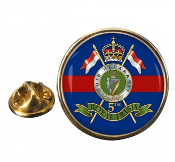 5th Royal Irish Lancers (British Army) Round Pin Badge