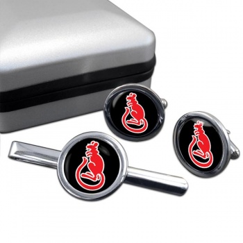 7th Infantry Brigade & HQ East (British Army) Round Cufflink and Tie Clip Set