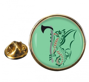 7 Military Intelligence Battalion Round Pin Badge