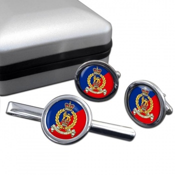 Adjutant General’s Corps (British Army) Round Cufflink and Tie Clip Set