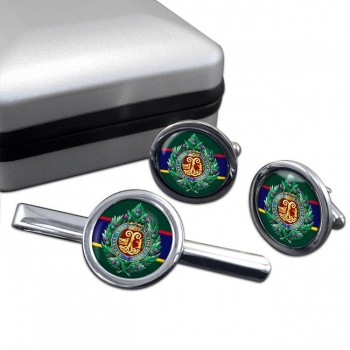 Argyll & Sutherland Highlanders (British Army) Round Cufflink and Tie Clip Set