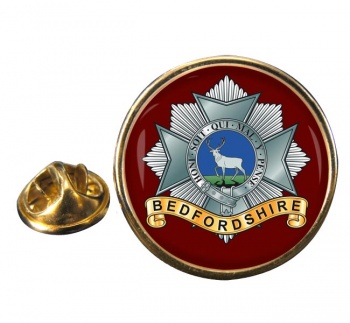 Bedfordshire Regiment (British Army) Round Pin Badge