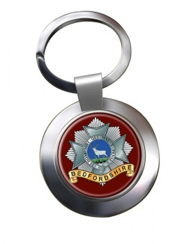 Bedfordshire Regiment (British Army) Chrome Key Ring