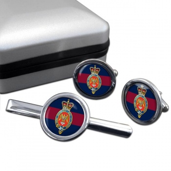 Blues and Royals (British Army) Round Cufflink and Tie Clip Set