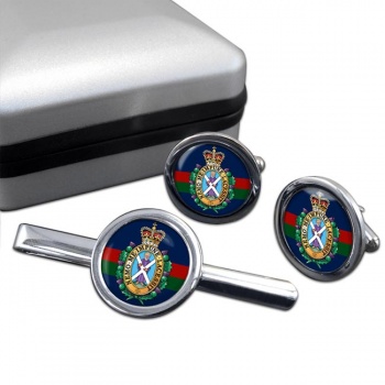 Black Watch (42nd Royal Highland) Regiment (British Army) of Foot) Round Cufflink and Tie Clip Set