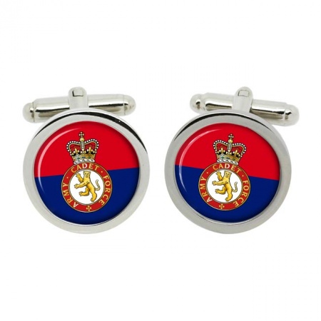Army Cadets Force, British Army Cufflinks in Chrome Box