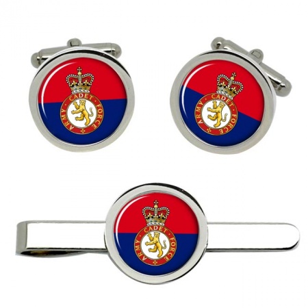 Army Cadets Force, British Army Cufflinks and Tie Clip Set