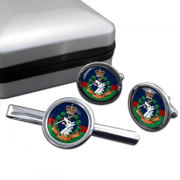 Royal Army Dental Corps (British Army) Round Cufflink and Tie Clip Set
