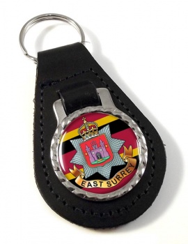 East Surrey Regiment (British Army) Leather Key Fob
