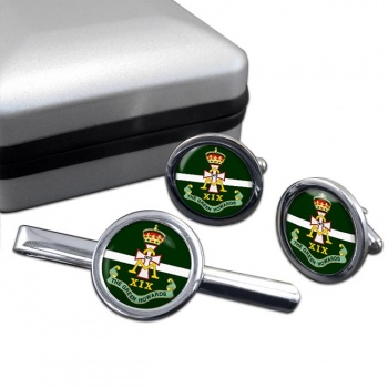Green Howards (Alexandra Princess of Wales's Own Yorkshire Regiment,British Army) Round Cufflink and Tie Clip Set
