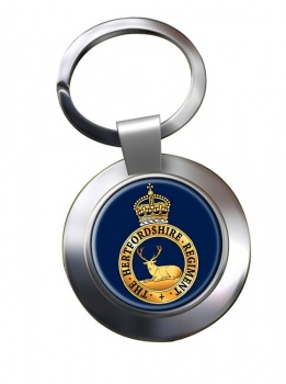 Hertfordshire Regiment (British Army) Chrome Key Ring