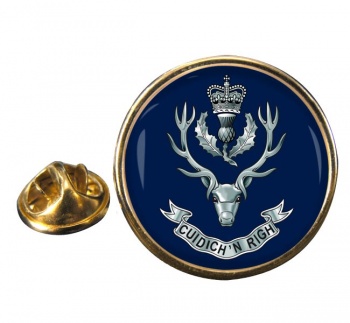 The Highlanders (British Army) Round Pin Badge