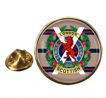London Scottish Regiment (British Army) Round Pin Badge