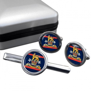 Military Provost Guard Service (British Army) Round Cufflink and Tie Clip Set