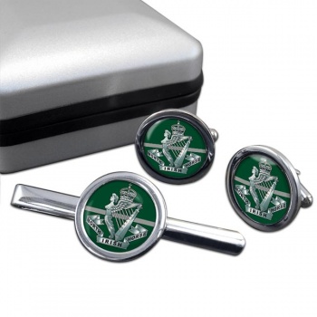 North Irish Horse (British Army) Round Cufflink and Tie Clip Set