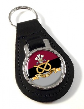 North Staffordshire Regiment (British Army) Leather Key Fob