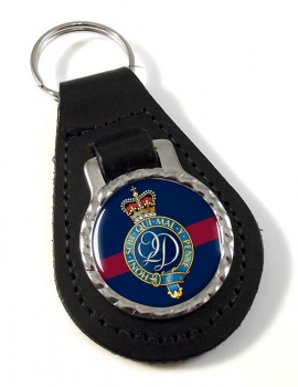 Queen's Division (British Army) Leather Key Fob