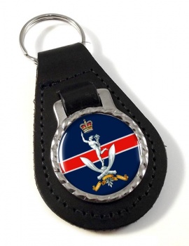 Queens Gurkha Signals (British Army) Leather Key Fob