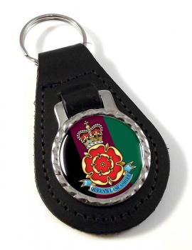 Queen's Lancashire Regiment (British Army) Leather Key Fob