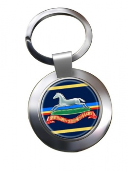 Queen's Own Hussars (British Army) Chrome Key Ring