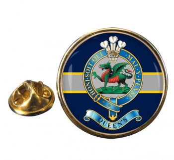 Queen's Regiment (British Army) Round Pin Badge