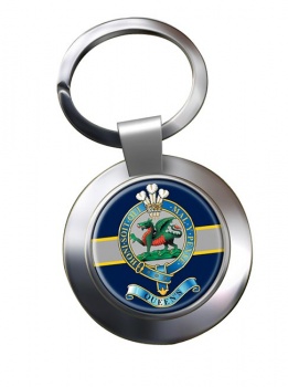 Queen's Regiment (British Army) Chrome Key Ring