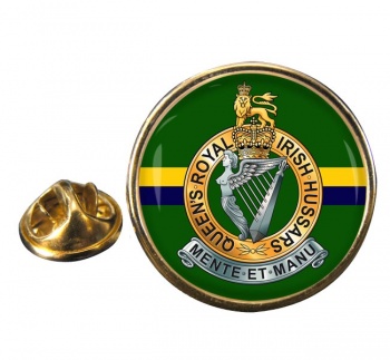 Queen's Royal Irish Hussars (British Army) Round Pin Badge